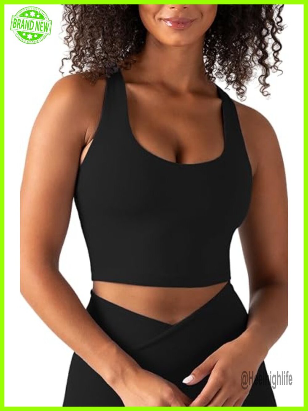 Active Sports Bra Tank with Built-in Bra, Low-Impact, Racerback, Removable Cups